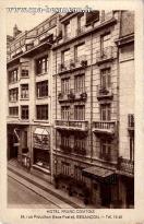 Carte postale ancienne Besançon - Péquignot - HOTEL FRANC-COMTOIS - 24, rue Proudhon (face Poste), BESANÇON. - Tél. 15-45