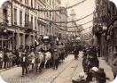 Carte postale ancienne - Besançon - Rue de la République - Fêtes du Centenaire d...