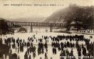 Carte postale ancienne - 3852 - BESANÇON en Hiver - Patinage sur le Doubs