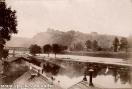 Carte postale ancienne - BESANÇON - Les barques lavandières au pont de Bregille ...