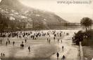 Carte postale ancienne - 14 - Besançon Bregille - Patinage sur le Doubs