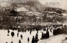 Carte postale ancienne Besançon - C.L.B - 3053 - BESANÇON en Hiver - Patinage sur le Doubs