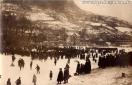 Carte postale ancienne Besançon - Carrey - BESANÇON en Hiver 1917 - Patinage sur le Doubs