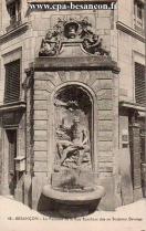 Carte postale ancienne - 48 - BESANÇON - La Fontaine de la Rue Ronchaut due au S...