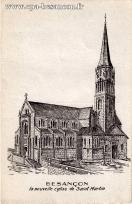 Carte postale ancienne - BESANÇON - La nouvelle église de Saint-Martin