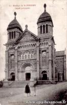 Carte postale ancienne Besançon - M.G.B. - 50 Basilique de St-FERJEUX (façade principale)