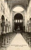 Carte postale ancienne - 9 - SAINT-FERJEUX, près BESANÇON - Intérieur de l’Églis...