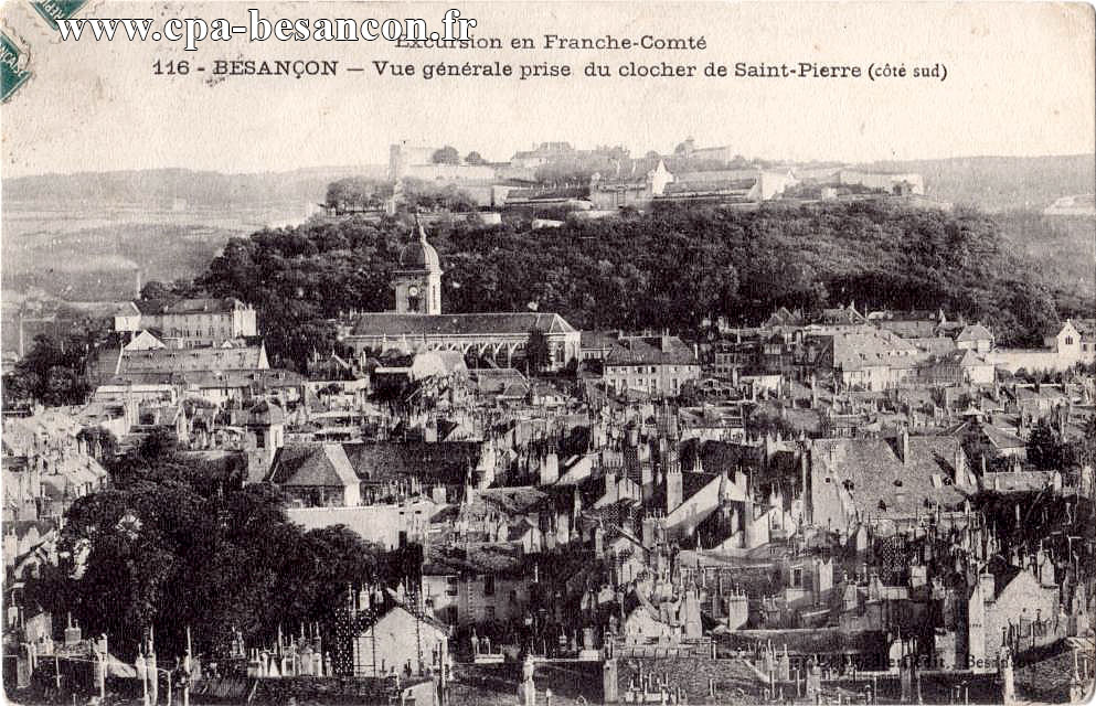 Excursion en franche comté 116 besançon vue générale prise du clocher de sain pierre (côté sud)