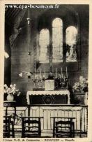 Carte postale ancienne Besançon - Chaffanjon - Clinique Notre-Dame de Compassion - BESANÇON - Chapelle