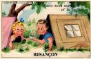 Carte postale ancienne - Viens sous ma tente et tu verras... BESANÇON