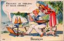 Carte postale ancienne - 152 RELEVEZ LE TABLEAU ET VOUS VERREZ... Besançon