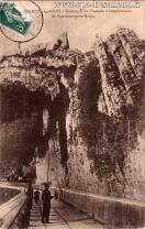 Carte postale ancienne - 40. - BESANÇON-les-BAINS. - Rochers de la Citadelle à l...