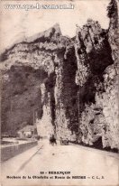 Carte postale ancienne - 46 - BESANÇON - Rochers de la Citadelle et Route de BEU...