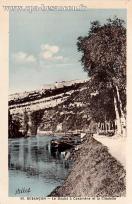 Carte postale ancienne Besançon - Helbey - 50. BESANÇON - Le Doubs à Casamène et la Citadelle