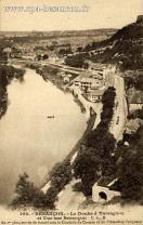 Carte postale ancienne - 102. - BESANÇON. - Le Doubs à Tarragnoz et Vue sur Besa...