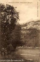 Carte postale ancienne - 90. - BESANÇON-les-BAINS. - Bord du Doubs à Mazagran