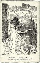Carte postale ancienne - Besançon. - Vieux remparts.