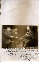 Carte postale ancienne - Club de la "Manille à la Noix" - Besançon Juillet 1914.