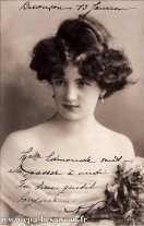 Carte postale ancienne - Portrait de jeune femme - Melle Edmonde