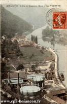 Carte postale ancienne - BESANÇON - Vallée de Casamène. Usine à Gaz. VELOTTE