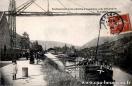 Carte postale ancienne Besançon - M. Sauteret - Renflouement d'une péniche à Casamène, près BESANÇON -