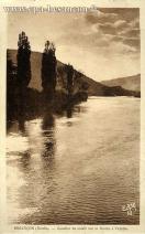 Carte postale ancienne Besançon - E. Karrer - 52. - BESANÇON (Doubs). - Coucher de soleil sur le Doubs à Velotte.