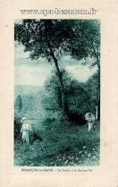 Carte postale ancienne Besançon - Ch. Leroux - BESANÇON-les-BAINS. - Le Doubs à la Roche d'Or