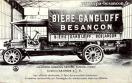 Carte postale ancienne - Bière Gangloff Besançon - Automobiles Industriels SAURE...