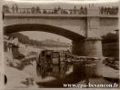 Carte postale ancienne - Besançon - Accident de tramway au pont de Canot (1899)