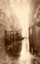 Carte postale ancienne - BESANÇON - Inondations de la rue Poitune - 28 décembre ...
