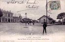 Carte postale ancienne Besançon - Reuchet - 12. LURE. - Place de la Gare - Gares des Chemins de Fer de l'Est et des Chemins de Fer Vicinaux